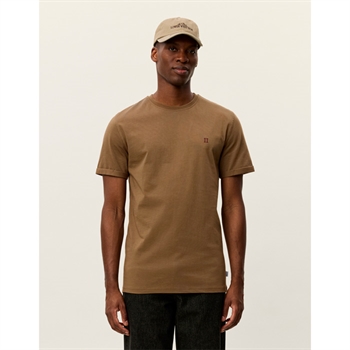 Klassisk brun t-shirt med logo på brystet fra Les Deux