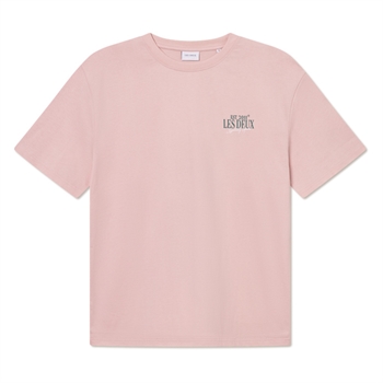 Lækker lyserød t-shirt med print på ryggen fra Les Deux