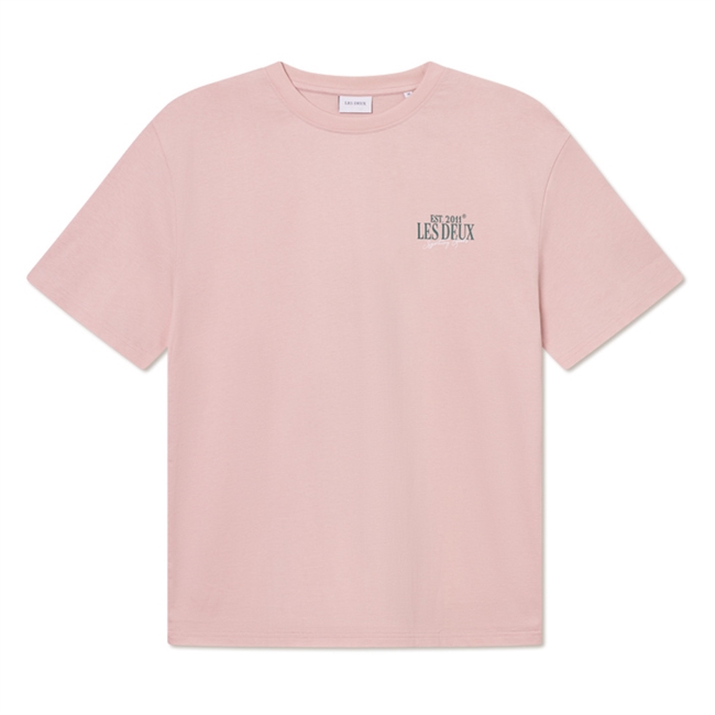 Lækker lyserød t-shirt med print på ryggen fra Les Deux