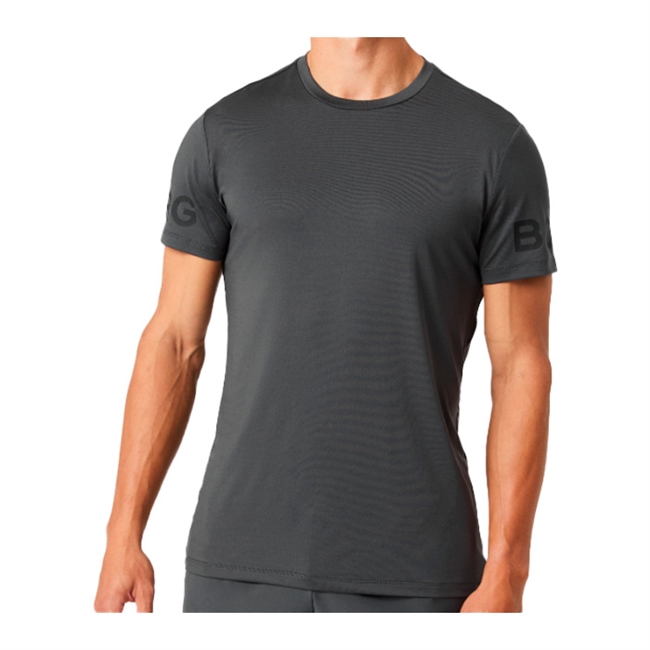 Moderne sports t-shirt i mørkegrå fra Björn Borg