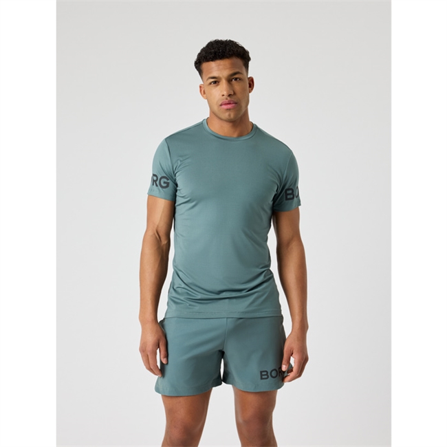 Moderne sports t-shirt i støvet grøn fra Björn Borg