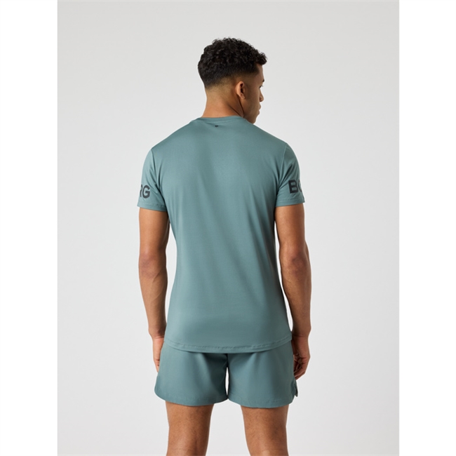 Moderne sports t-shirt i støvet grøn fra Björn Borg