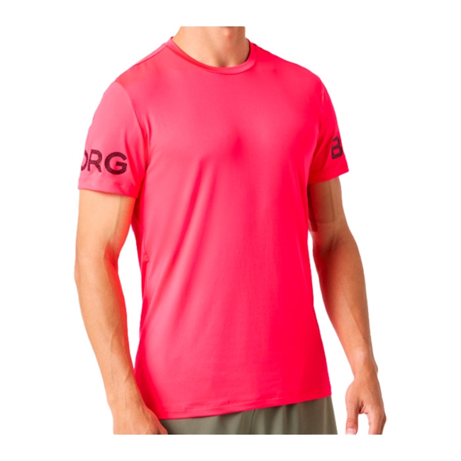 Moderne sports t-shirt i pink fra Björn Borg