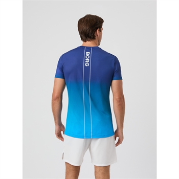 Moderne sports t-shirt i blå fra Björn Borg med logo