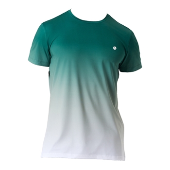 Moderne sports t-shirt i grøn og hvid fra Björn Borg med logo