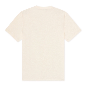 Moderne beige t-shirt med ikonisk logo på brystet fra Les Deux