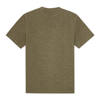 Moderne grøn t-shirt med ikonisk logo på brystet fra Les Deux