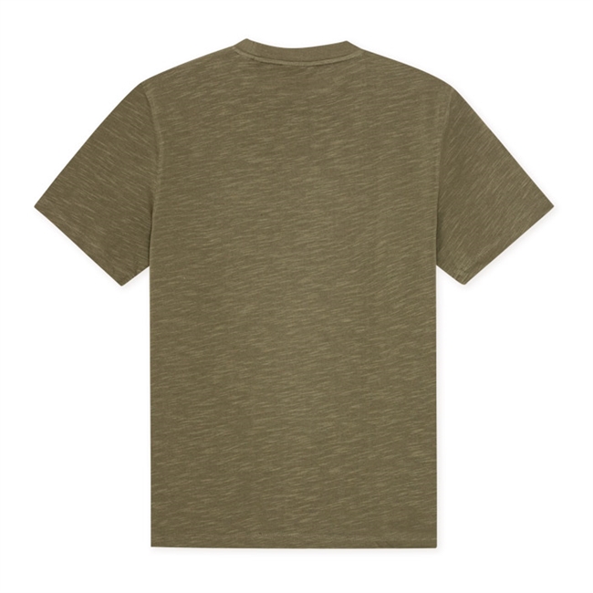 Moderne grøn t-shirt med ikonisk logo på brystet fra Les Deux