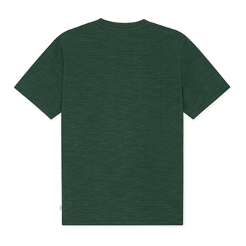 Stilren t-shirt i mørkegrøn med logo fra Les Deux