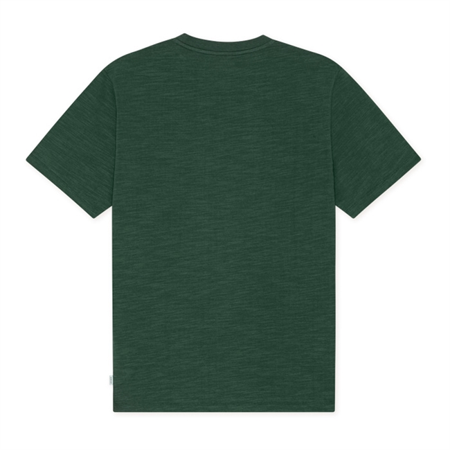 Stilren t-shirt i mørkegrøn med logo fra Les Deux
