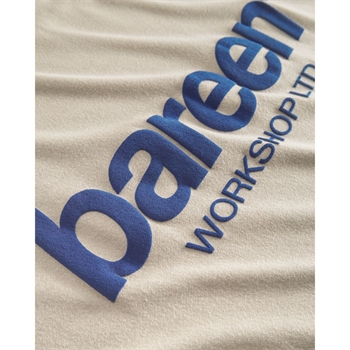 Bareen beige box fit / oversize t-shirt med print på ryggen