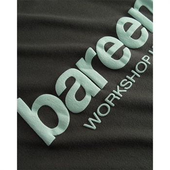 Bareen sort box fit / oversize t-shirt med print på ryggen