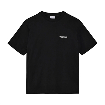 Bareen sort box fit / oversize t-shirt med printet tryk på front og ryg