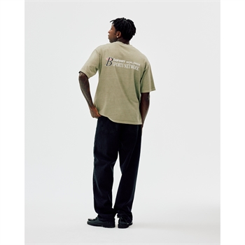 Bareen lysegrøn box fit / oversize t-shirt med printet tryk på front og ryg