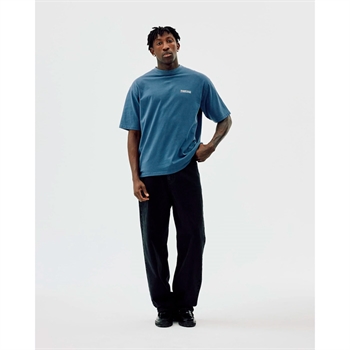 Bareen blå box fit / oversize t-shirt med printet tryk på front og ryg