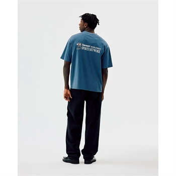 Bareen blå box fit / oversize t-shirt med printet tryk på front og ryg