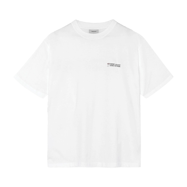 Bareen hvid box fit / oversize t-shirt med printet tryk på front og ryg