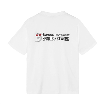 Bareen hvid box fit / oversize t-shirt med printet tryk på front og ryg