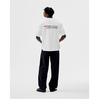 Bareen hvid box fit / oversize t-shirt med printet tryk på front og ryg