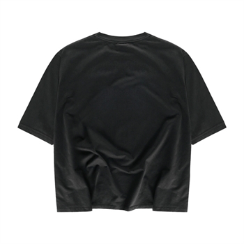 Bareen sort box fit / oversize t-shirt med logo på brystet