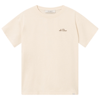 Relaxed Fit Les Deux T-Shirt i Sandfarve med lille broderet logo.