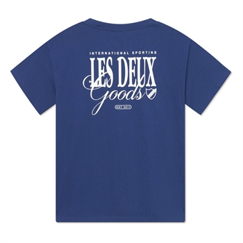 Lækker blå t-shirt med print på ryggen fra Les Deux
