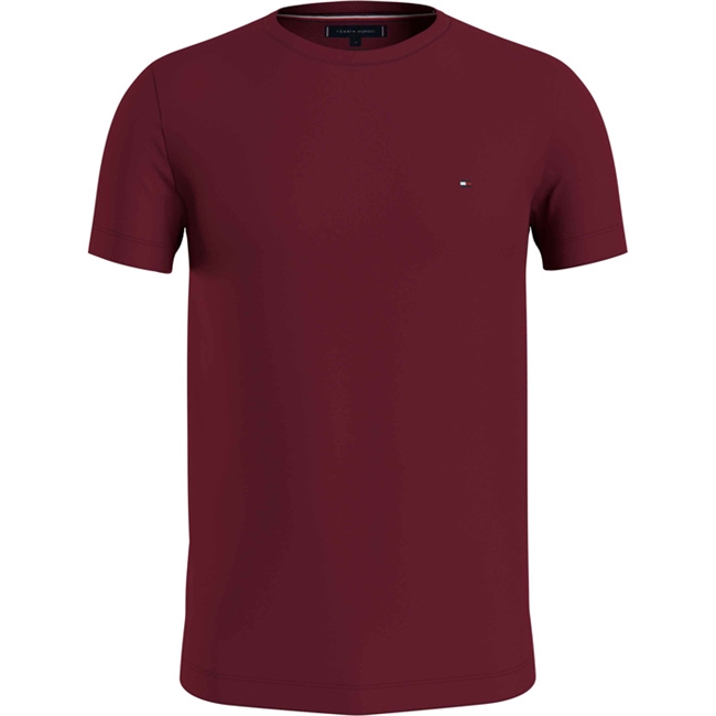 Mørke Rød Basis T.Shirt fra Tommy Hilfiger.