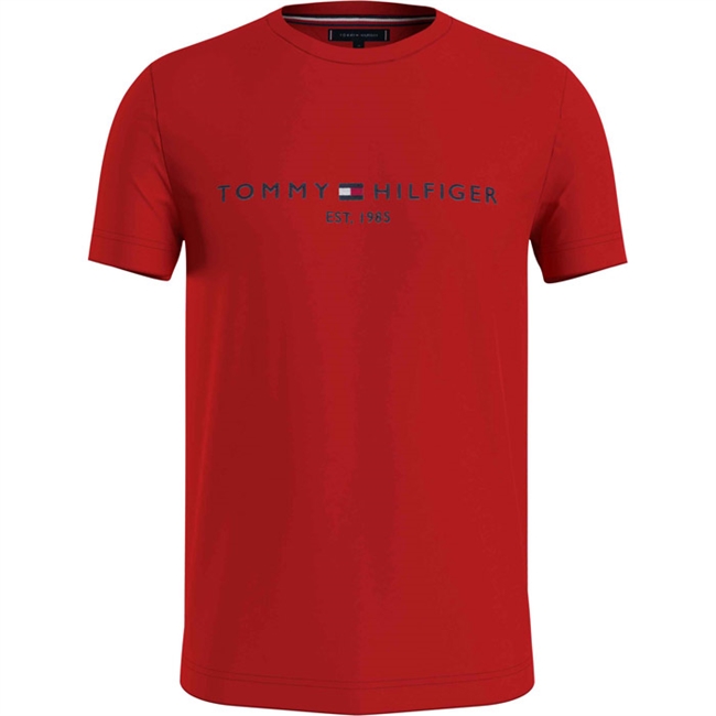 Smart Rød Logo T-Shirt med Broderi fra Tommy HIlfiger.