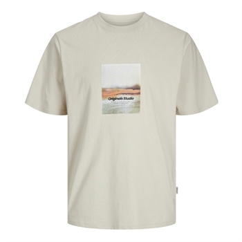 Off white t-shirt med print fra Jack & Jones