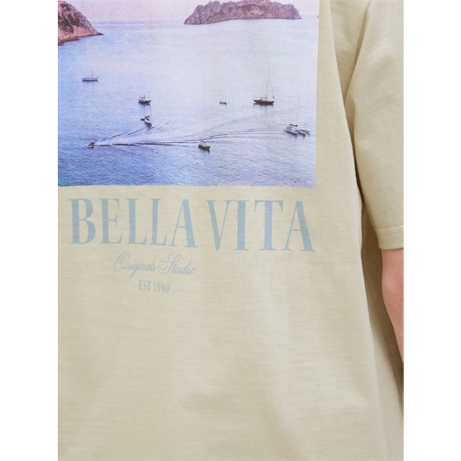 Moderne off white t-shirt med print på ryggen fra Jack & Jones