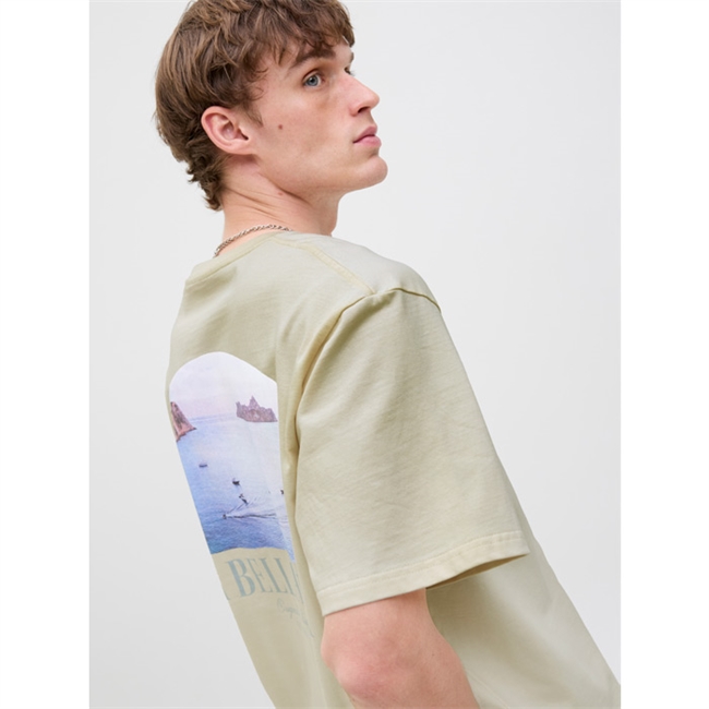 Moderne off white t-shirt med print på ryggen fra Jack & Jones