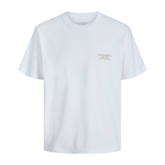 Moderne hvid t-shirt med print på ryggen fra Jack & Jones