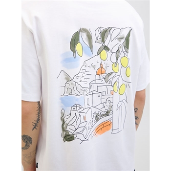 Moderne hvid t-shirt med print fra Jack & Jones