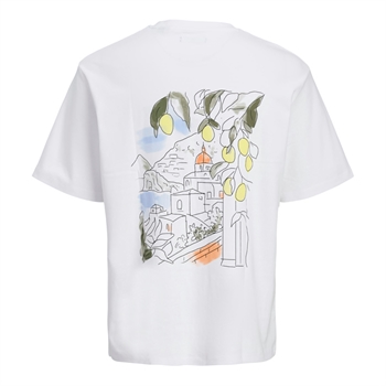 Moderne hvid t-shirt med print fra Jack & Jones