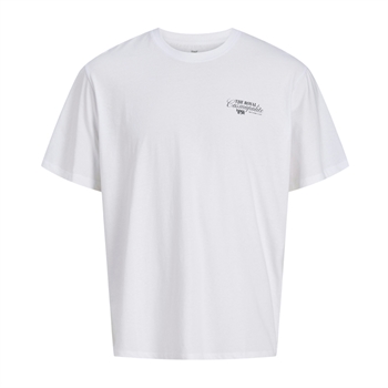 Moderne hvid t-shirt med print på ryggen fra Jack & Jones