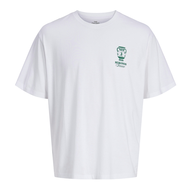 Moderne t-shirt i hvid med print på ryggen fra Jack & Jones