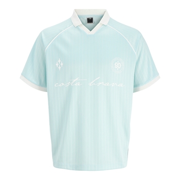 Moderne football t-shirt i turkis fra Jack & Jones