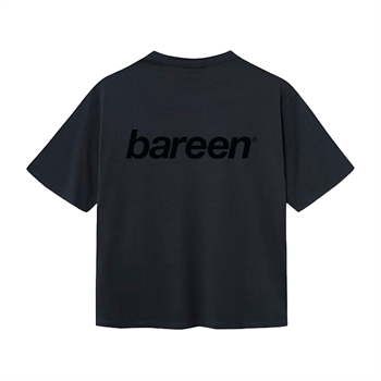 Bareen vintage sort box fit / oversize t-shirt med logo på ryggen.