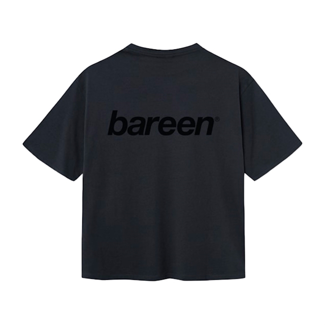Bareen vintage sort box fit / oversize t-shirt med logo på ryggen.