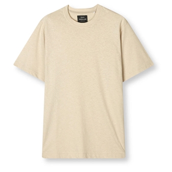 Beige regular fit t-shirt fra Mads Nørgaard.