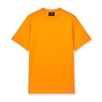 Klassisk pæn t-shirt i orange med logo fra Mads Nørgaard
