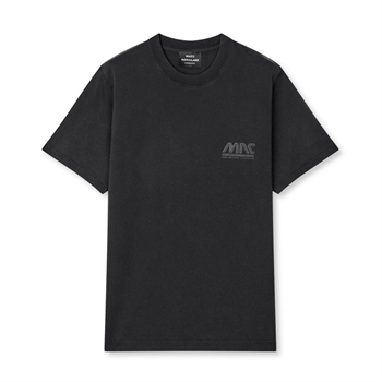 Klassisk pæn t-shirt i sort med logo i fronten og på ryggen fra Mads Nørgaard