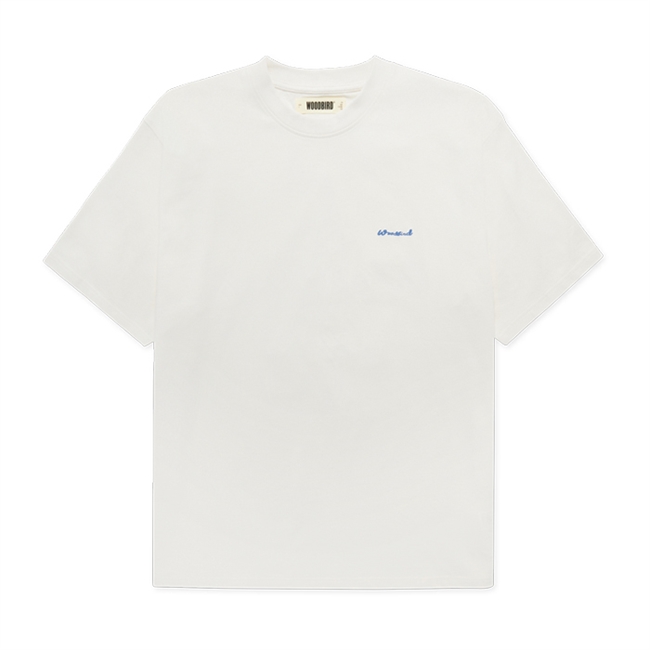 Moderne t-shirt i off white med print på ryggen fra Woodbird