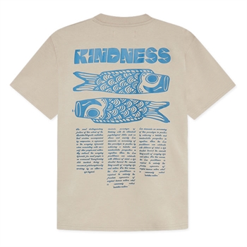 Moderne oversized t-shirt i beige med print på ryggen fra Woodbird