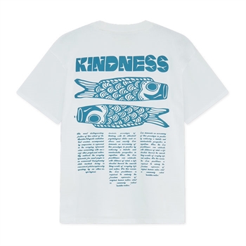 Moderne oversized t-shirt i hvid med print på ryggen fra Woodbird