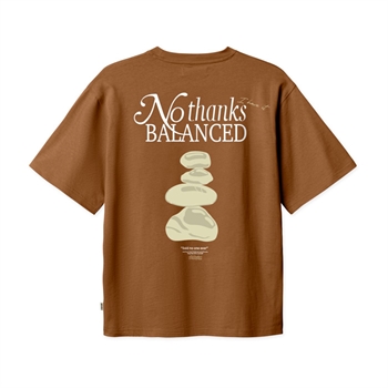 Moderne mørke brun t-shirt med print på ryggen fra Woodbird