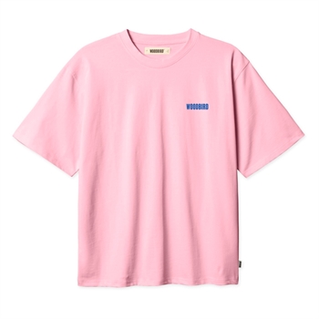 Moderne t-shirt i lyserød med print på ryggen fra Woodbird