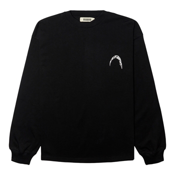 Stilren langærmet t-shirt i sort med print på ryggen fra Woodbird
