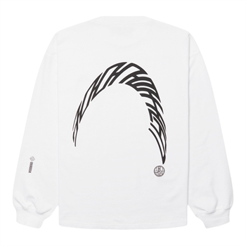 Woodbird Beam Warp L/S T-Shirt Hvid