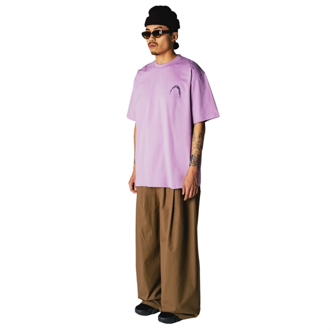 Woodbird Baine Warp T-Shirt Dusty Violet